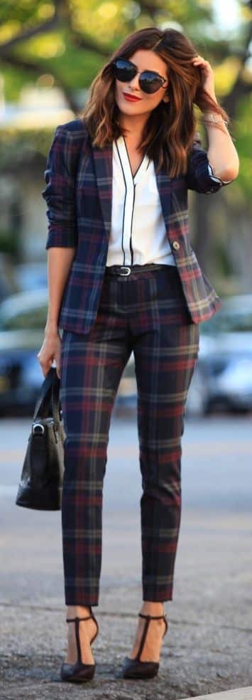 plaid pants outfits 7