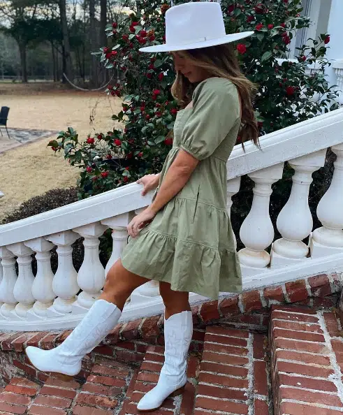 white winter boots
