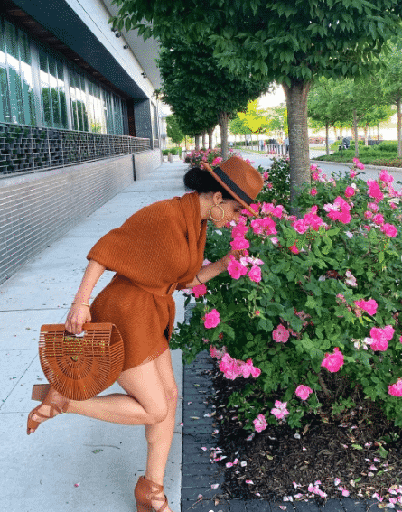 burnt orange outfit