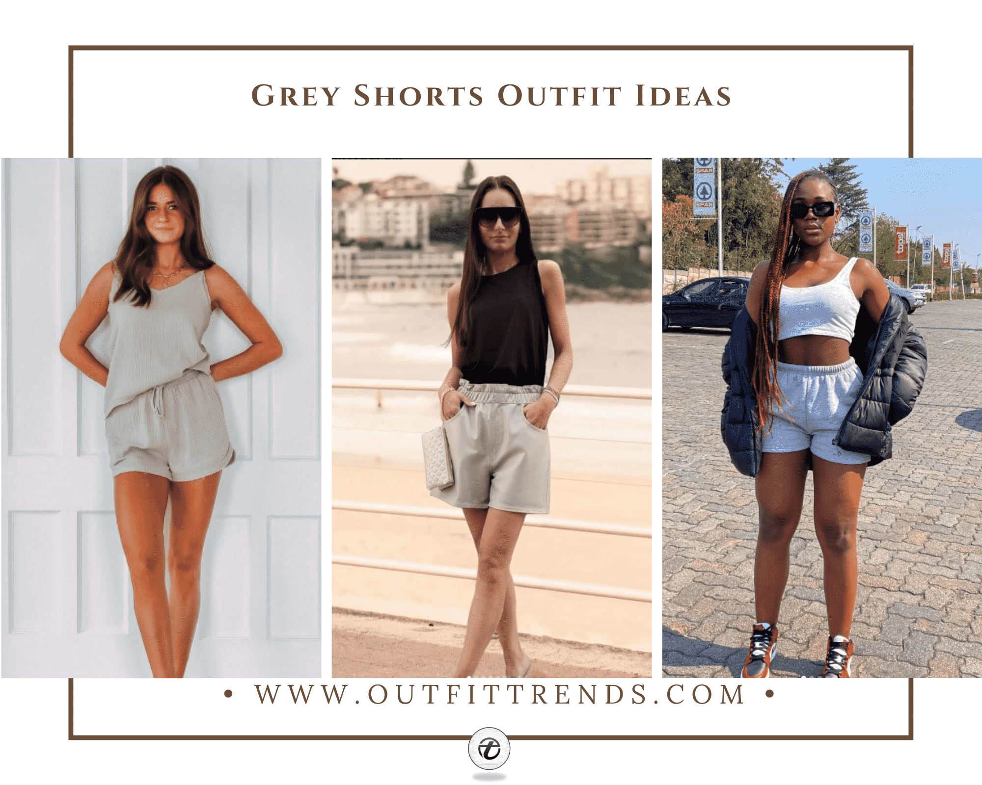 Grey Shorts Outfit Ideas - 20 Ideas How To Wear Grey Shorts