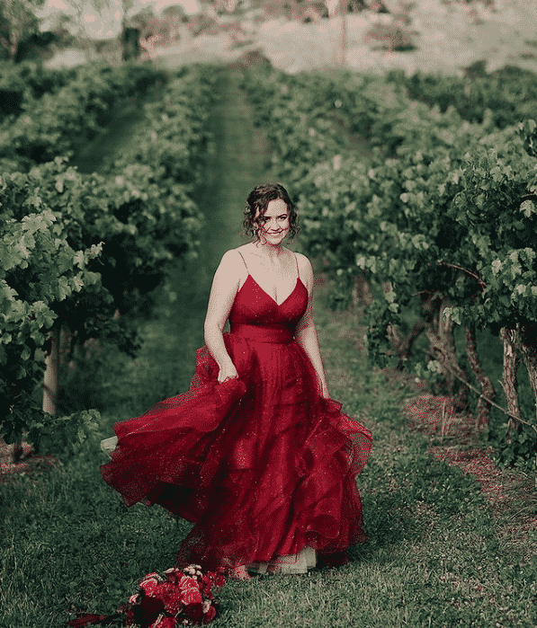 red wedding dresses