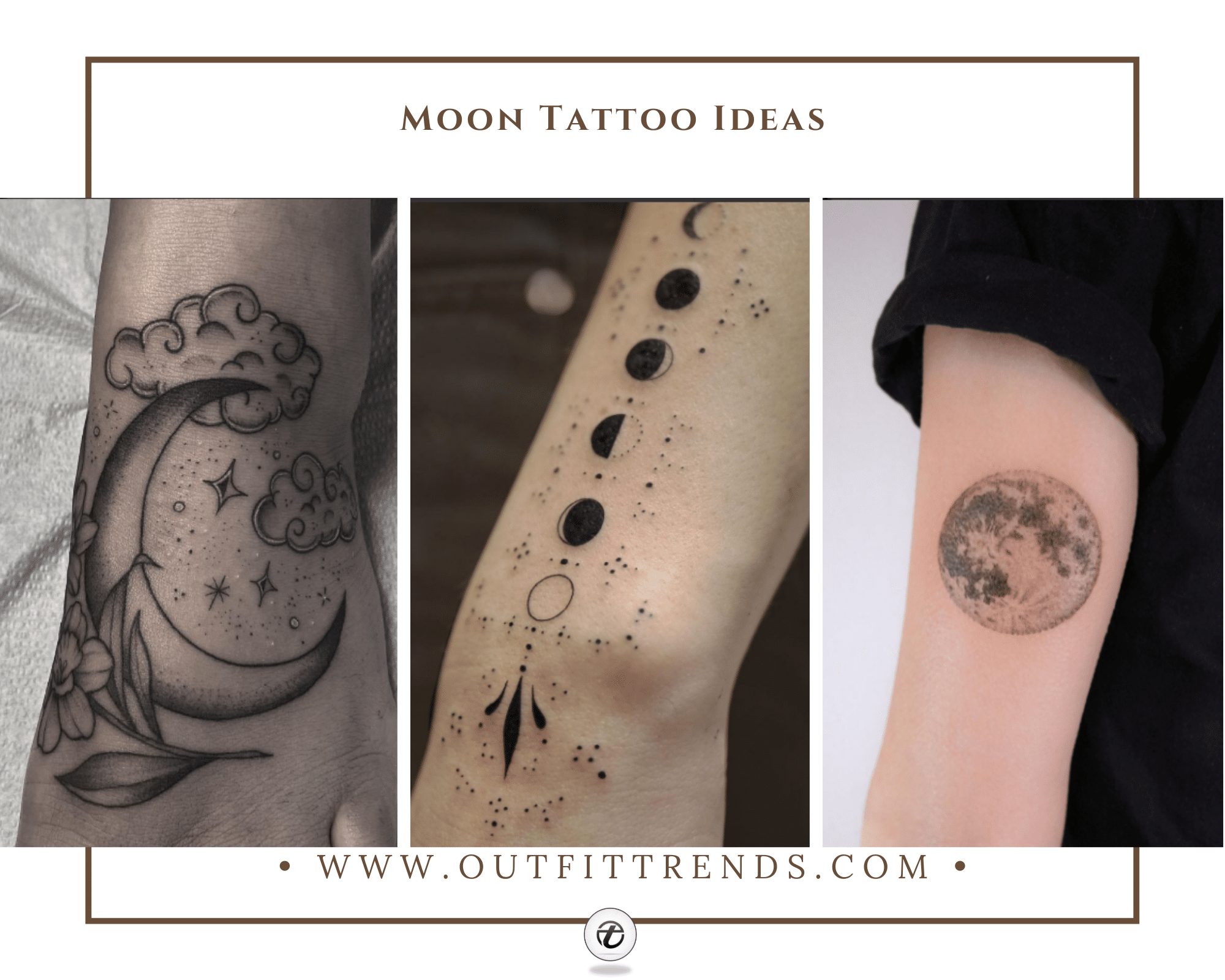 19 Moon Tattoo Design Ideas for Women - Mom's Got the Stuff