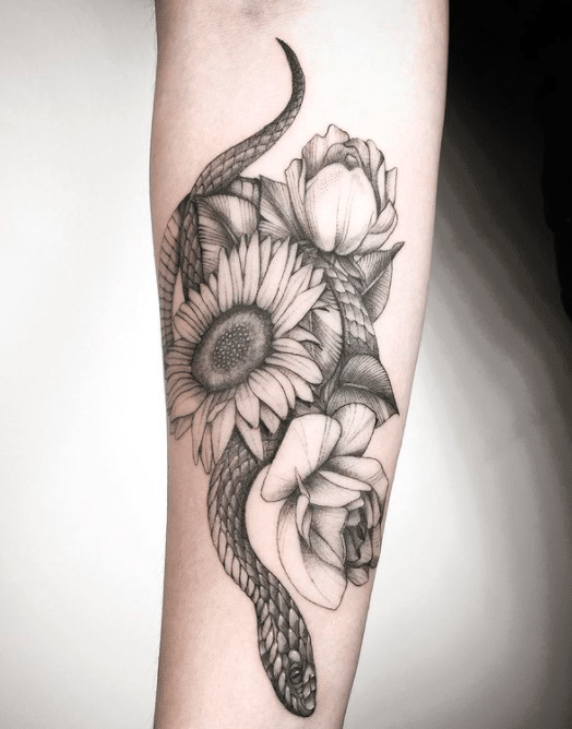 Sunflower tattoo ideas