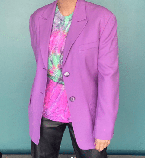 purple blazer women