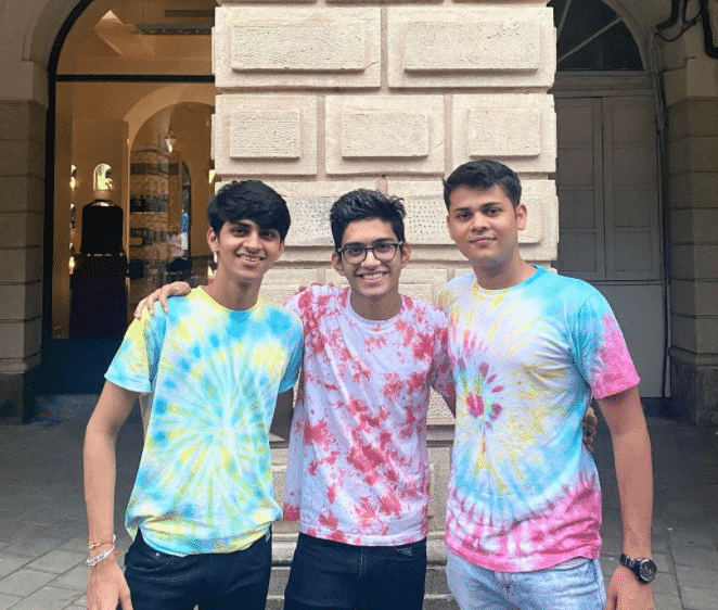 Tie dye holi outfit for men