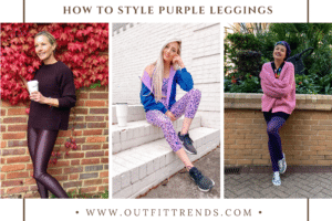 How To Style Purple Leggings-21 Outfits With Purple Leggings