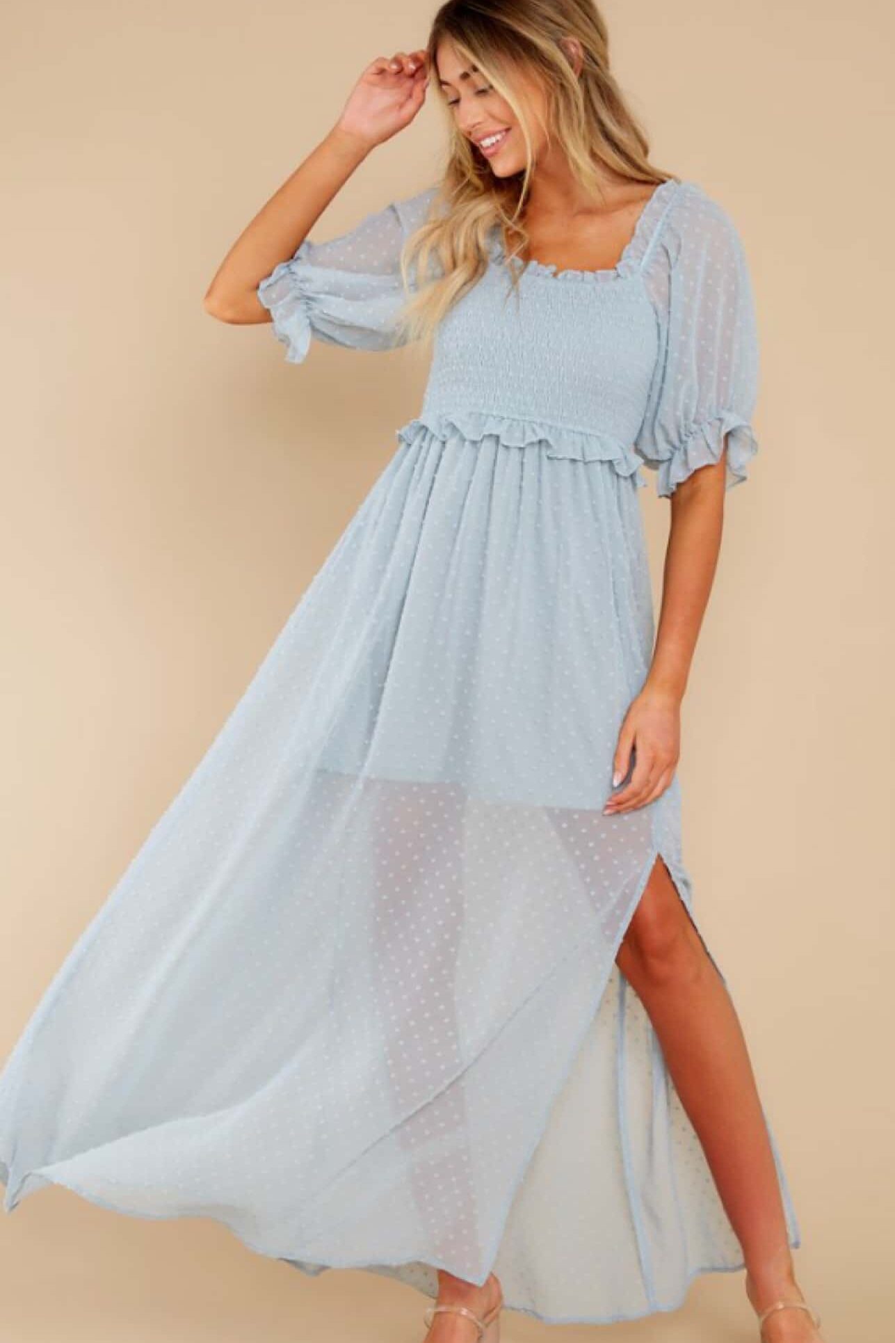 baby blue dresses for women