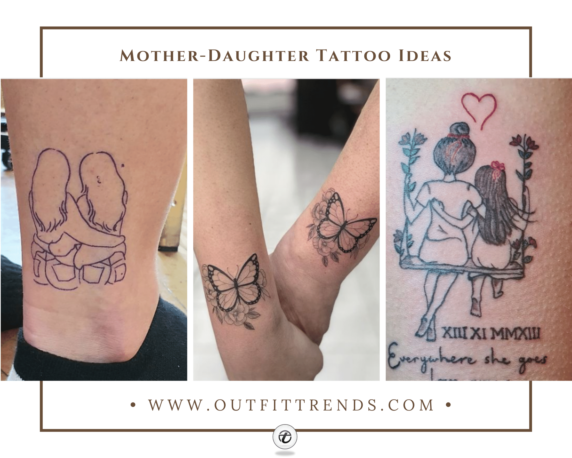 Infinity Mother Daughter and Son Symbol Temporary Tattoo  Small Tattoos