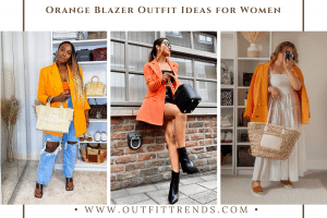 20 Orange Blazer Outfits For Women-How To Wear Orange Blazer