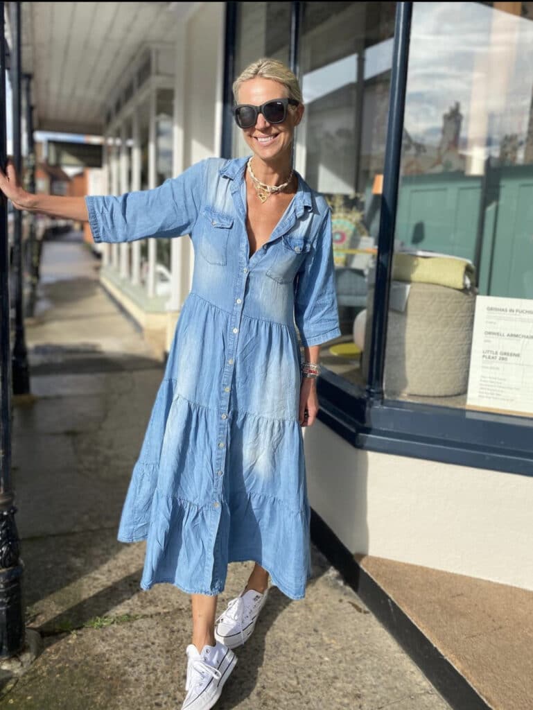 chambray dress outfits for women