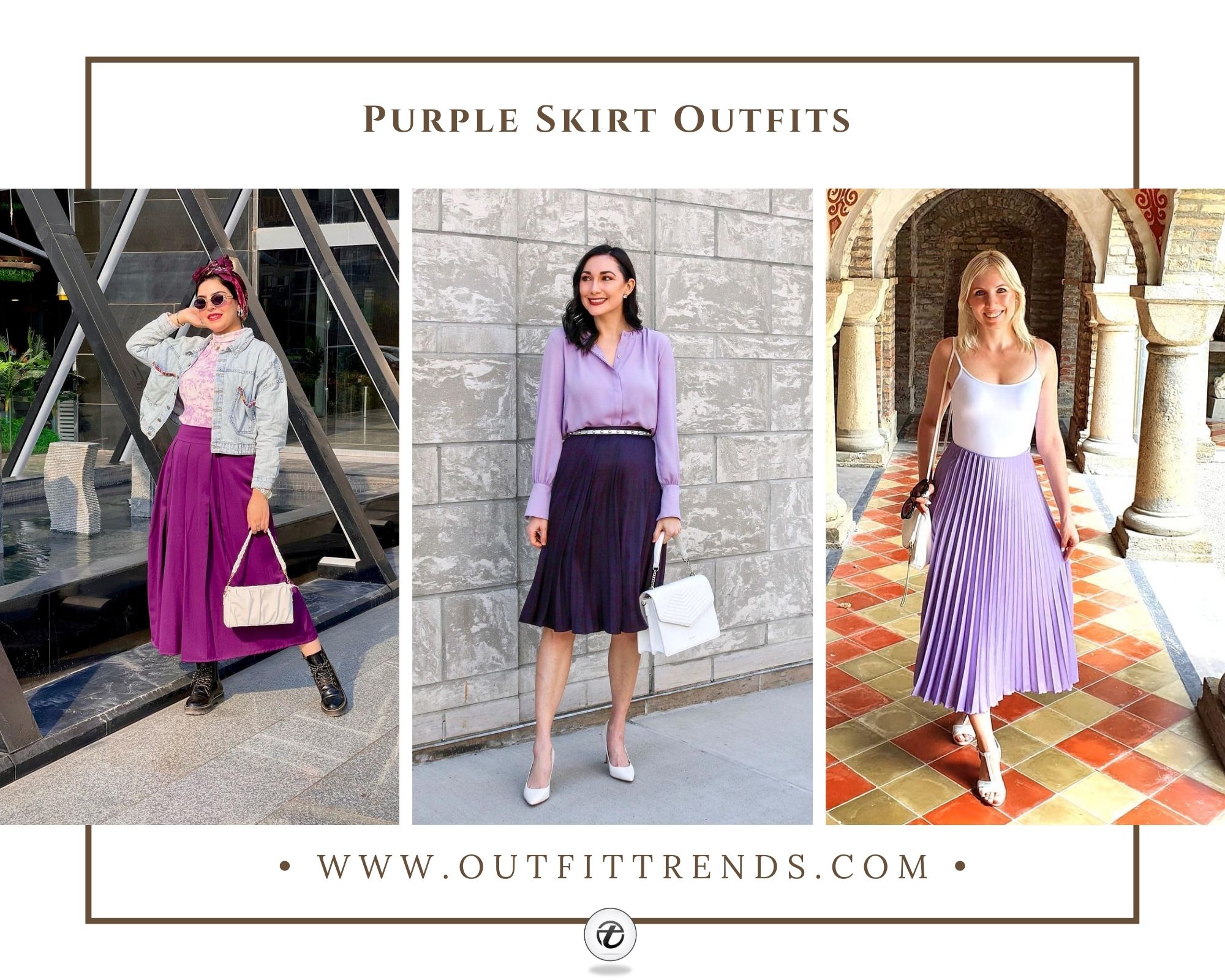 Royal purple maxi skirts | HOWTOWEAR Fashion