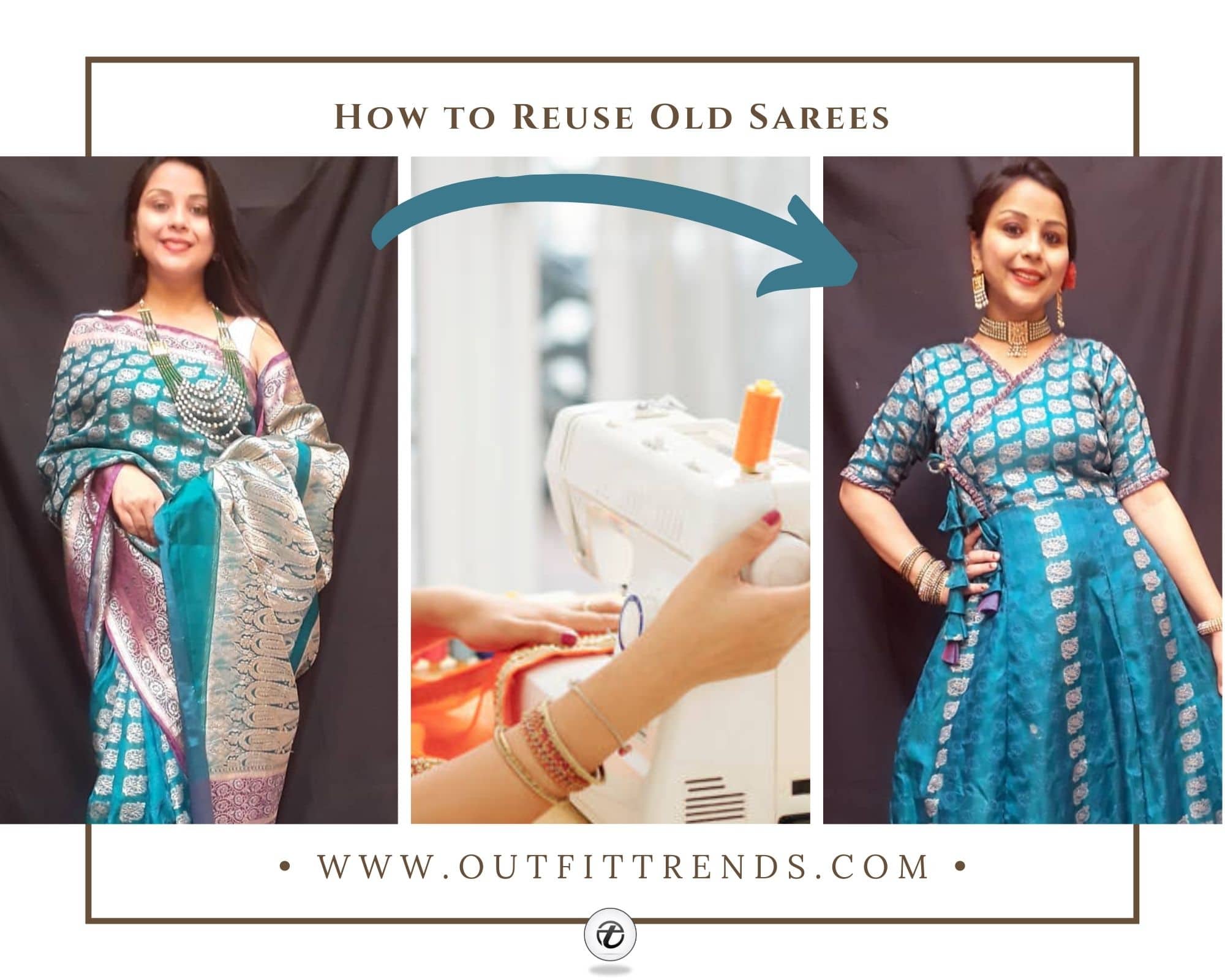Old saree into kids dress ideas/transform old saree into kids dress/reuse old  saree into kids dress - YouTube