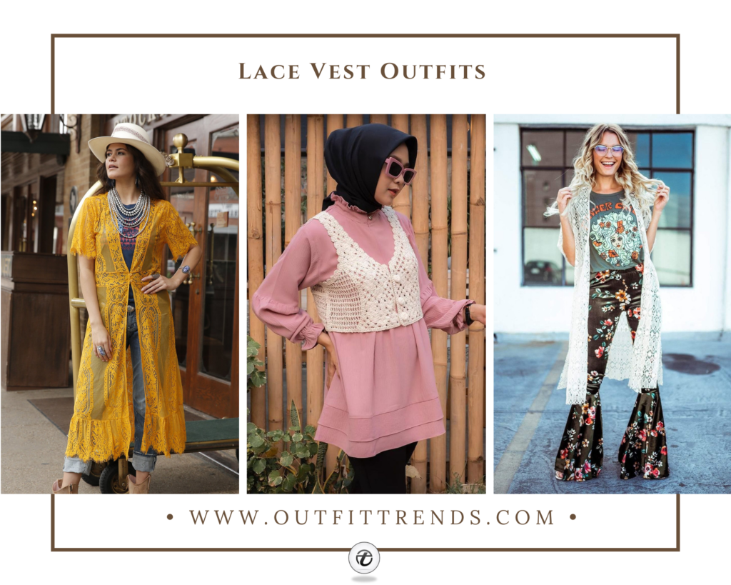 How To Wear Lace Vest ? 23 Outfit Ideas With Lace Vests To Try