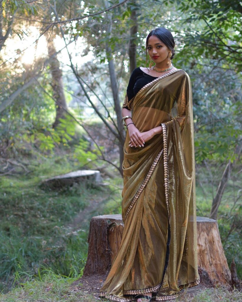 how to wear organza sarees