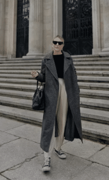 Belted wool coat outfits
