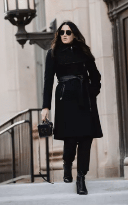 Belted wool coat outfits