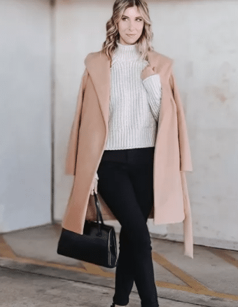 Belted wool coat outfits