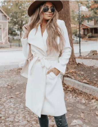 Belted wool coat outfits