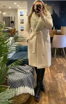 Belted wool coat outfits