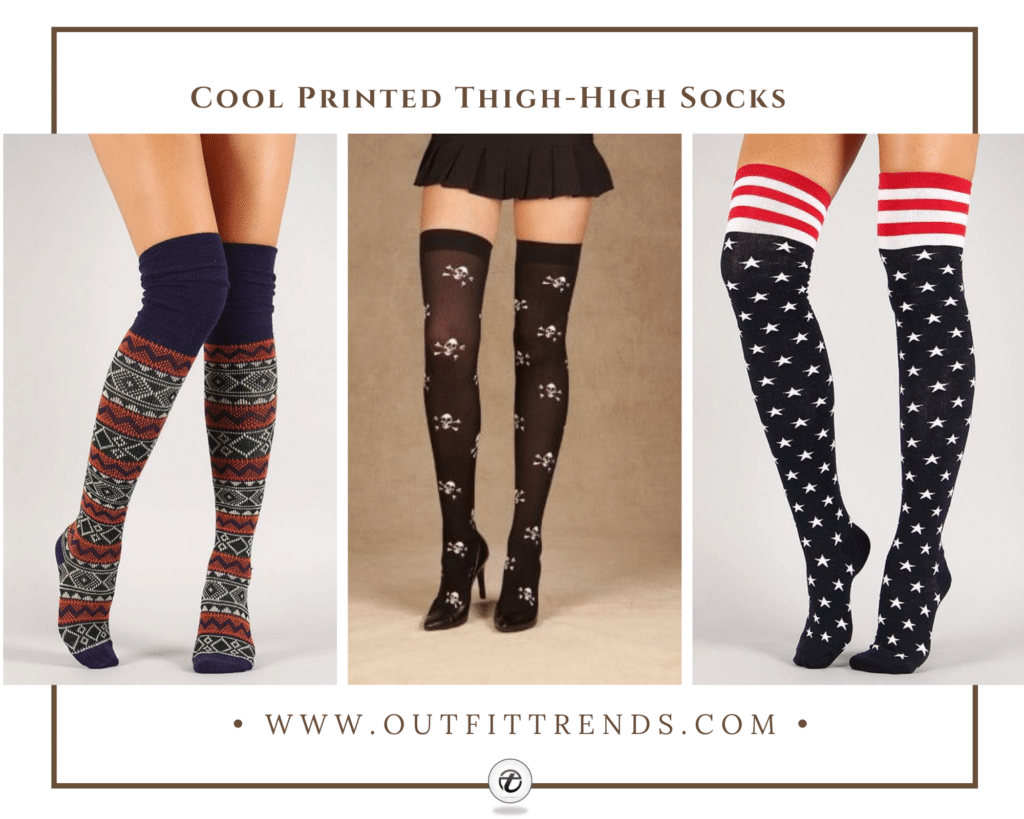 12 Funky And Cool Printed Thigh High Socks Stockings 12 Funky And Cool Printed Thigh High Socks Stockings