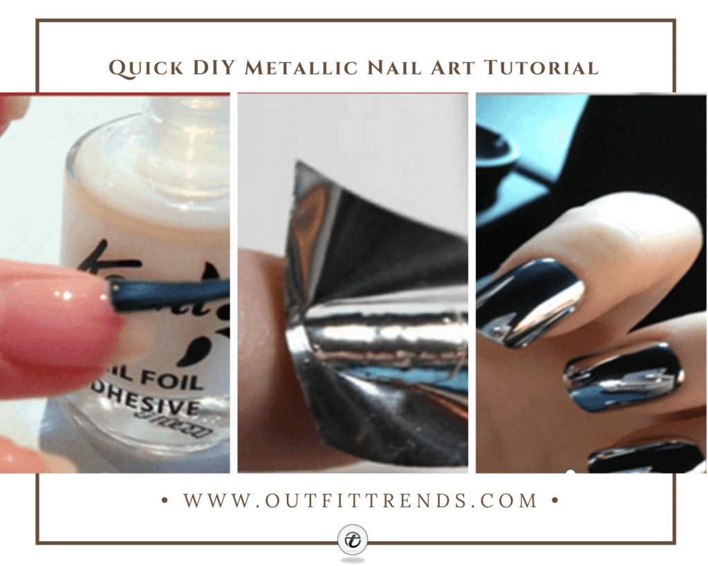 Quick DIY Metallic Nail Art Tutorial | Outfit Trends Quick DIY Metallic Nail Art Tutorial | Outfit Trends