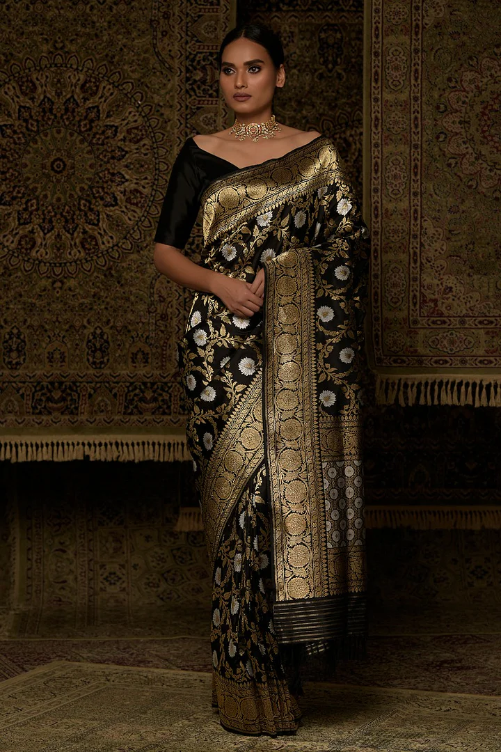 black banarasi saree