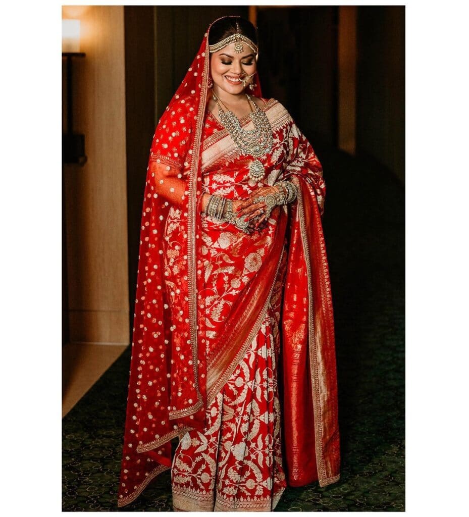 banarasi saree designs with veil