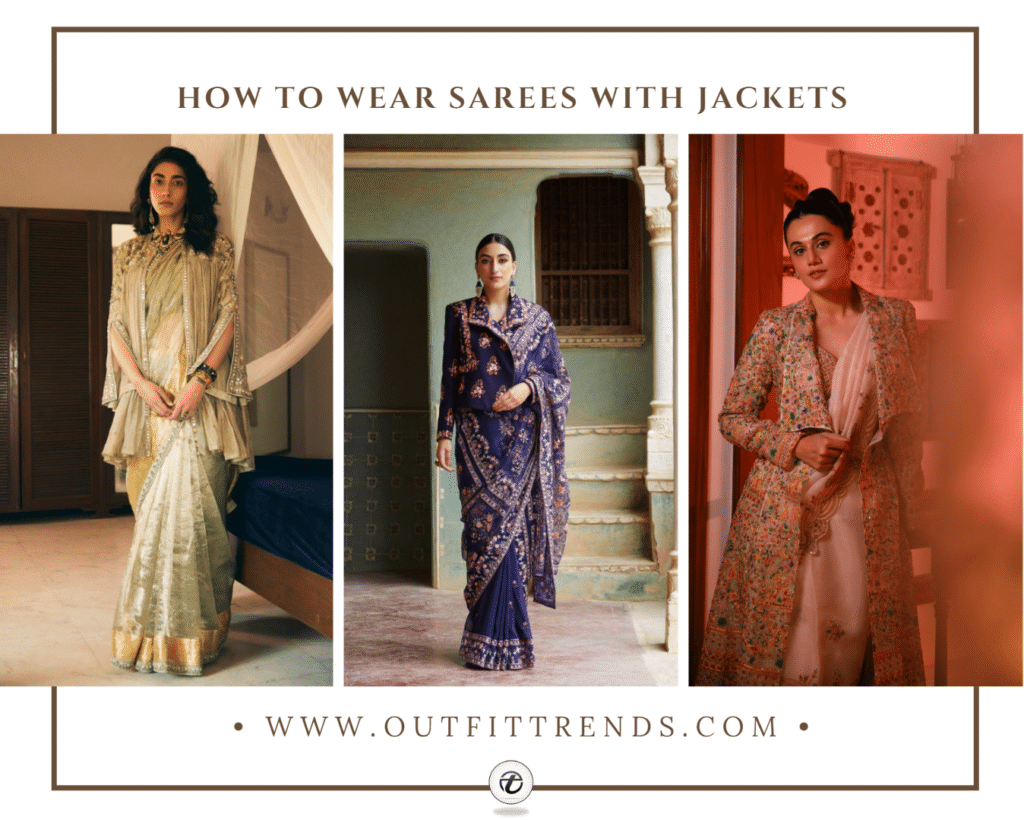 saree with jackets