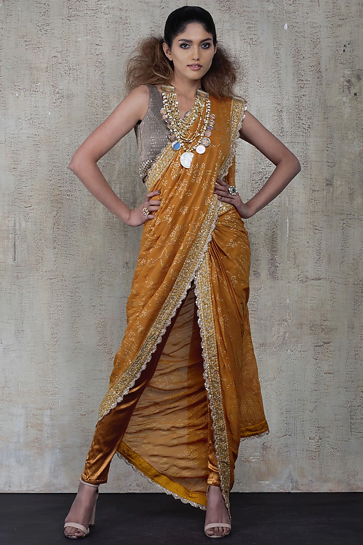 Sequins Pant Style Saree