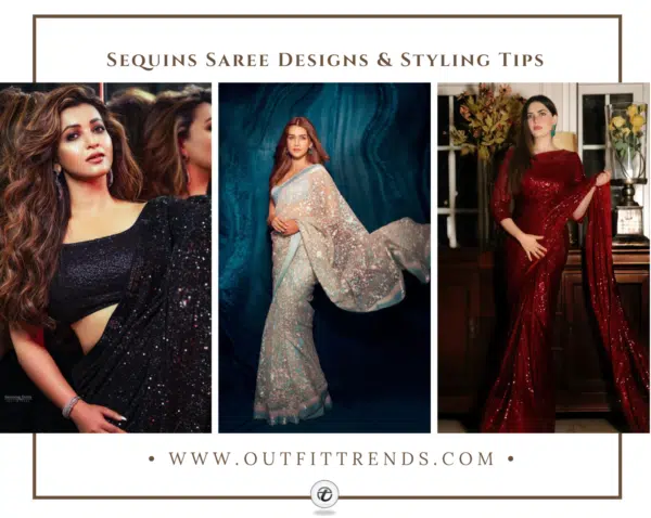 How to Style a Sequin Saree? 16 Ways to Drape it