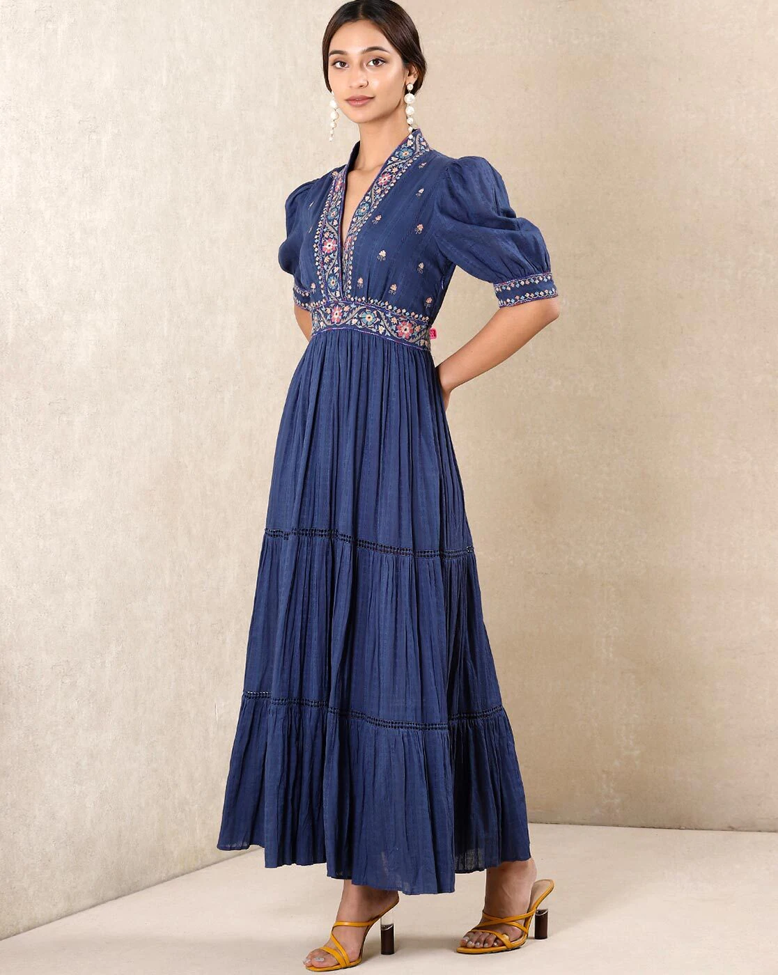 indo western tiered dress