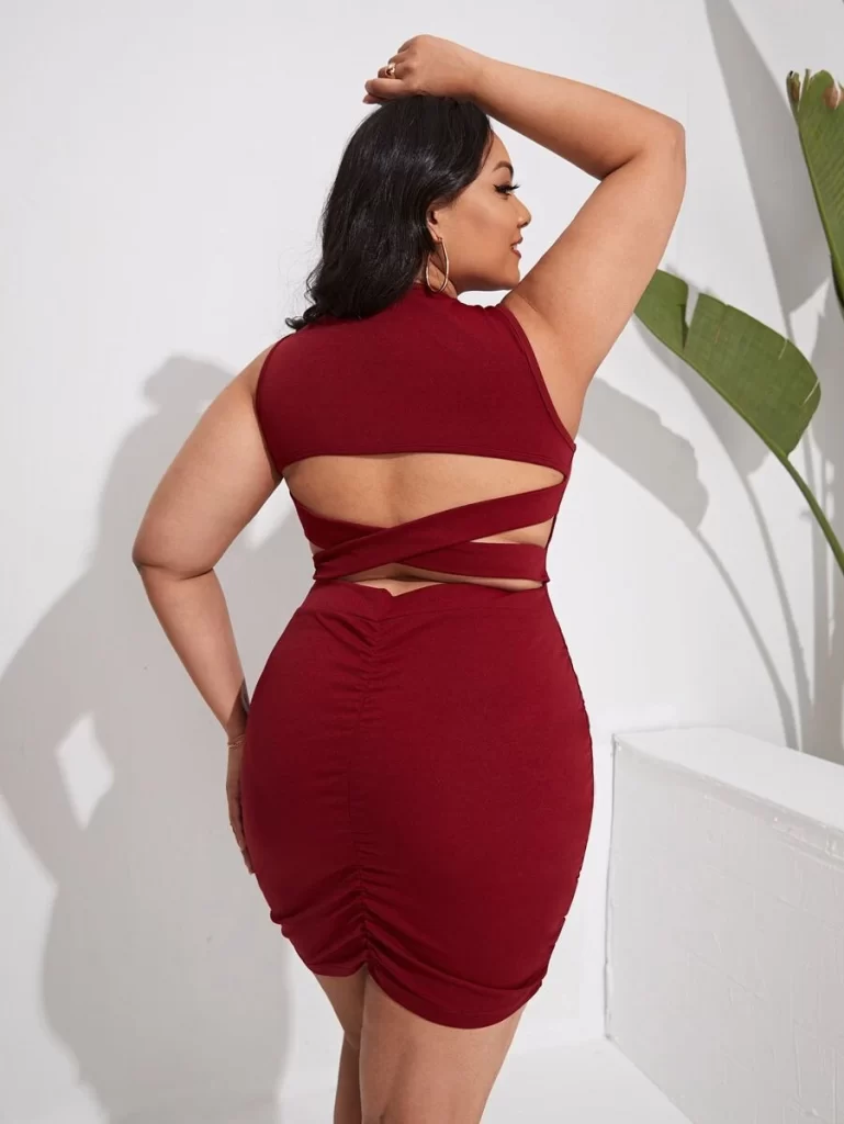 criss cross dress for plus size