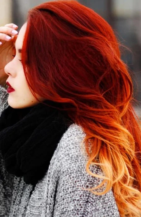Red-To-Orange-Ombre-Hair