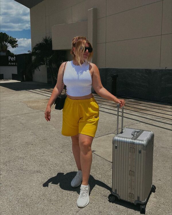 airport travel outfits summer