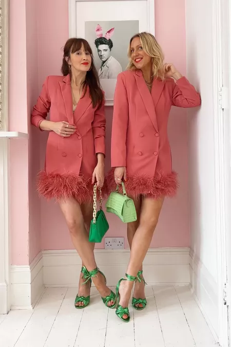 Bright Pink Sleeveless Mini Blazer Dress | New Look
