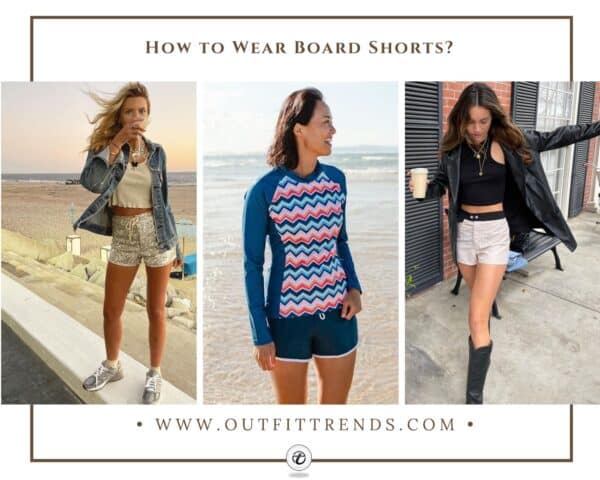 15 Board Shorts Outfits for Women to Wear (Beach & Casual)