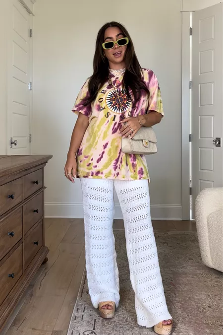 how to wear Crochet pants