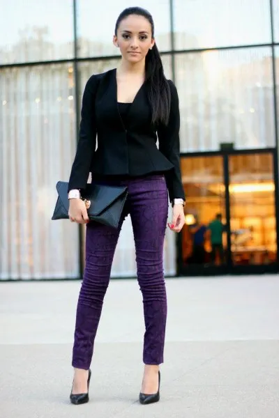 peplum blazer outfits