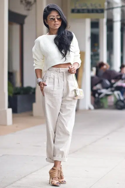 shoes with high waisted pants