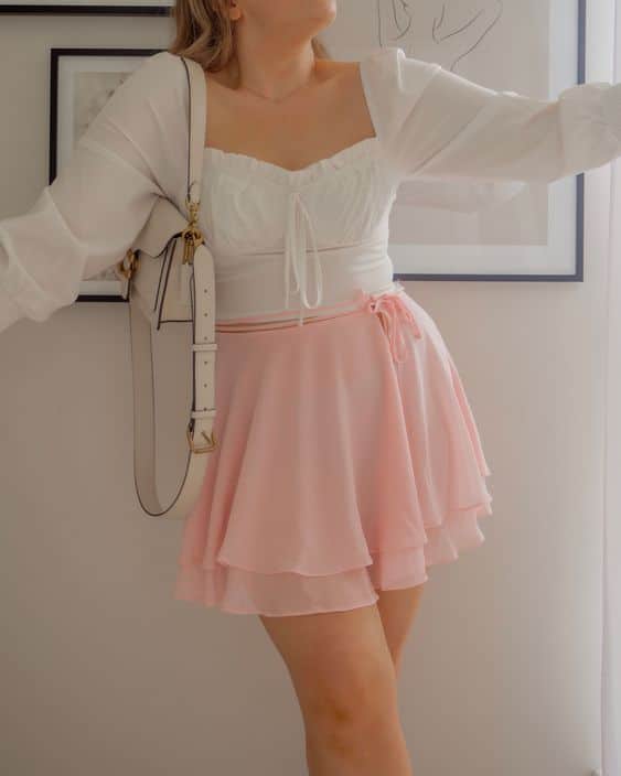 cute skater skirt outfits for girls