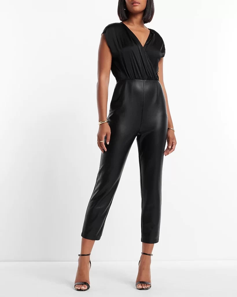 how to wear a leather jumpsuit