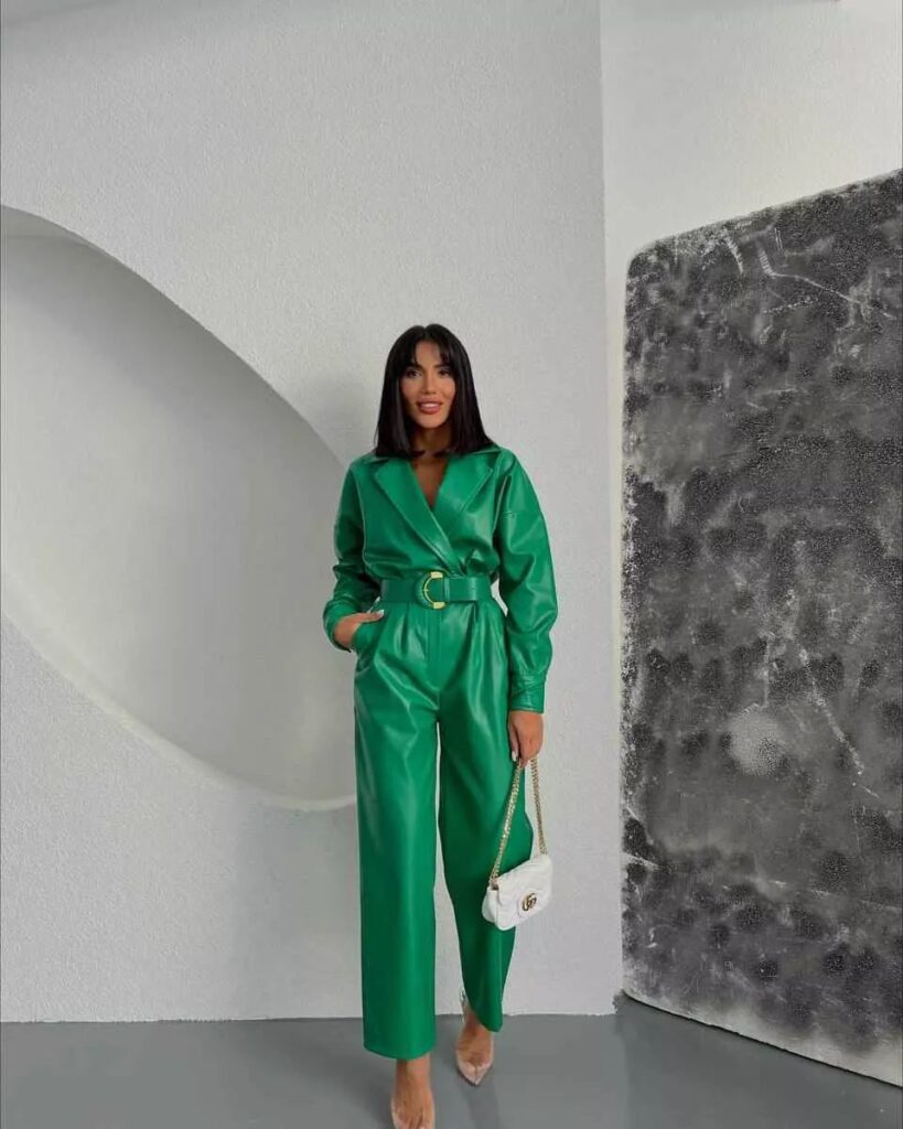 how to wear a leather jumpsuit