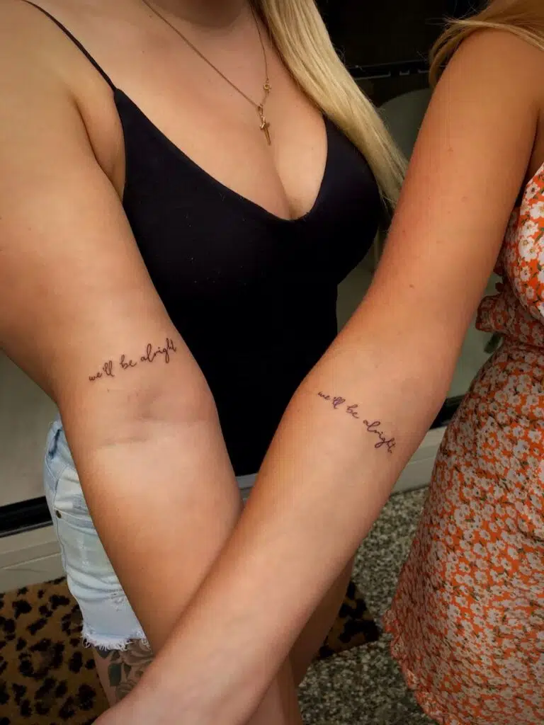 matching sister tattoos