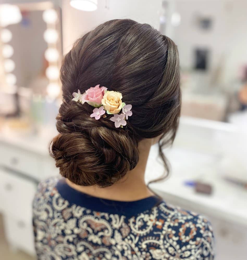 24 Best Floral Bun Hairstyles For Brides In 2023 24 Best Floral Bun Hairstyles For Brides In 2023