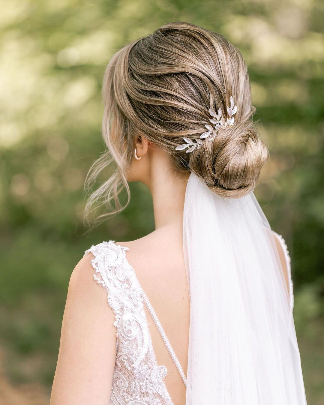 Floral Bun Hairstyles for brides