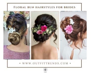 24 Best Floral Bun Hairstyles For Brides