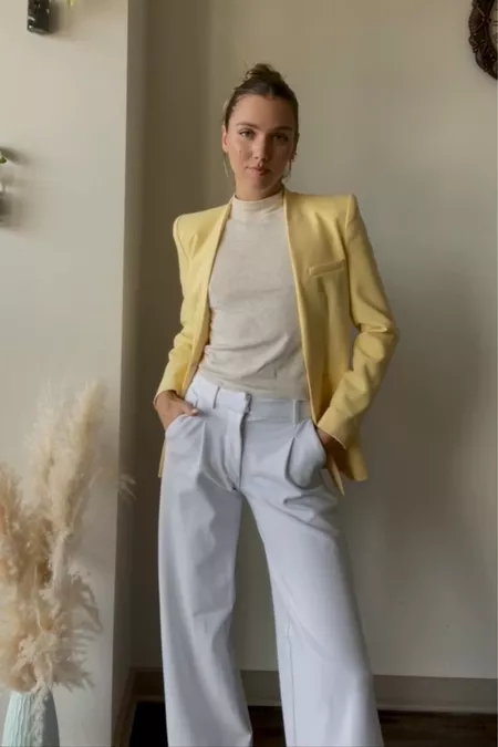 How to wear yellow blazers