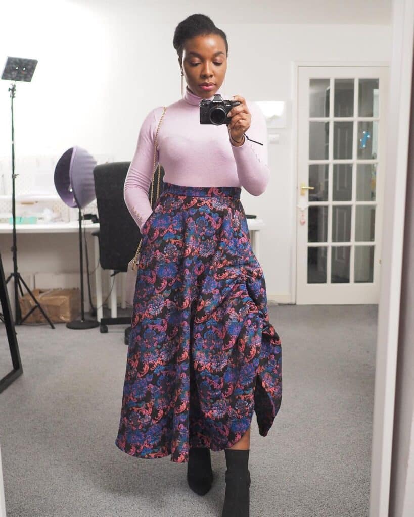 Jacquard Skirt Outfits