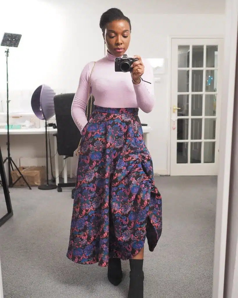 Jacquard Skirt Outfits