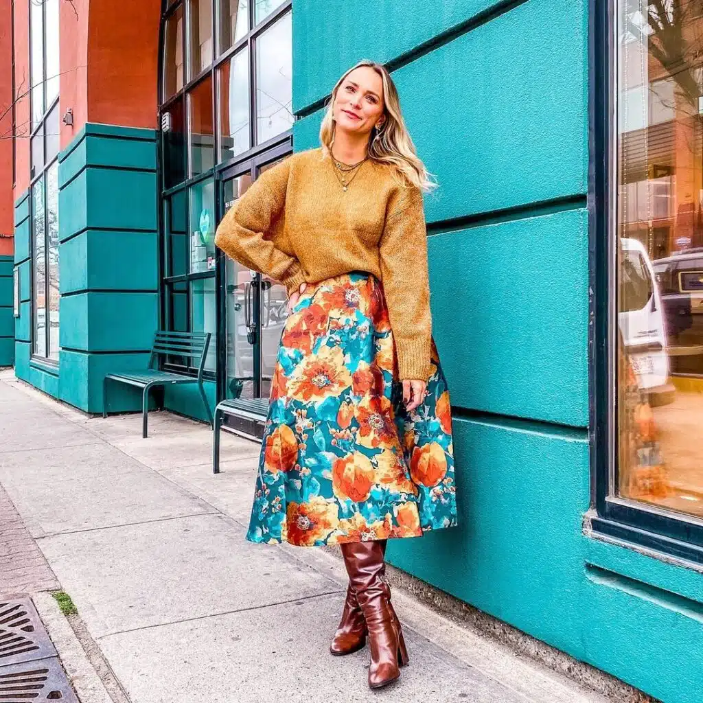 Jacquard Skirt Outfits